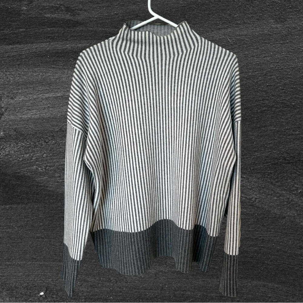 Rachel Zoe Striped Mock Neck Sweater #002 - Picture 10 of 13